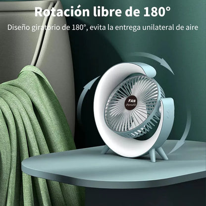 Ventilador de Mesa con Luz RGB 🌀